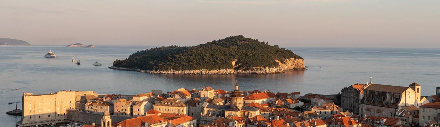 A beautiful view of Lokrum Island from Dubrovnik's Old Town